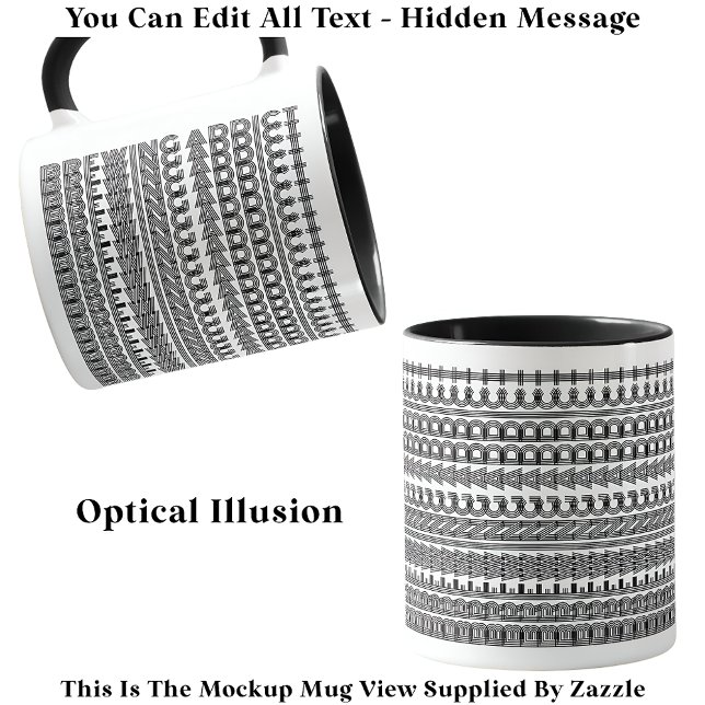 Taza Novedad divertida 111B de mensaje oculto de adicto (Subido por el creador)