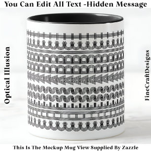 Taza Novedad divertida 111B del mensaje oculto sobre el