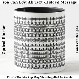 Taza Novedad divertida 111B del mensaje oculto sobre el