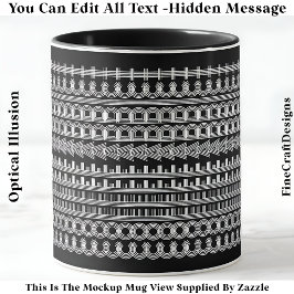 Taza Novedad divertida 111W del mensaje oculto de café