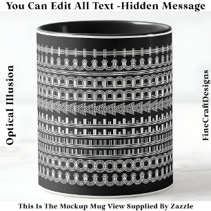 Taza Novedad divertida 111W del mensaje oculto de café