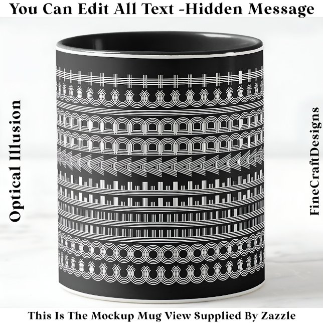 Taza Novedad divertida 111W del mensaje oculto de café (Subido por el creador)