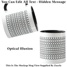 Novedad divertida de mensajes ocultos Coffeeholic