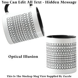 Taza Novedad divertida de mensajes ocultos Coffeeholic