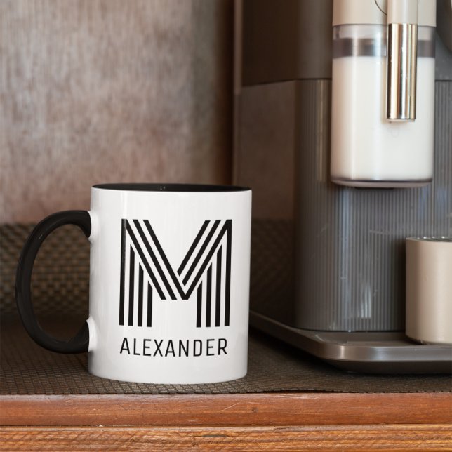 Taza Novedad minimalista Bandas Monograma (Subido por el creador)