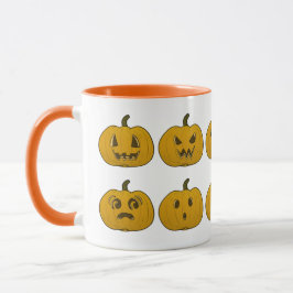 Taza Novedad Vintage Halloween Pumpkins Mug