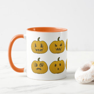 Taza Novedad Vintage Halloween Pumpkins Mug