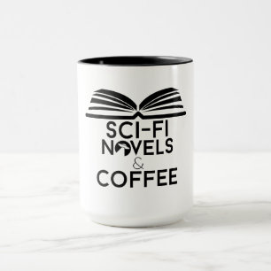 Taza Novelas de Ciencia Ficción y Café