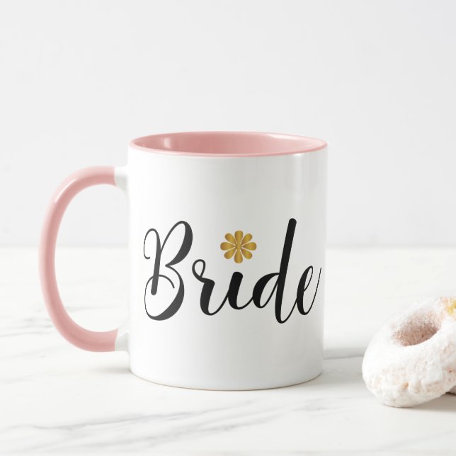 Taza Novia Boda de ducha de novia Elegante (Con donut)