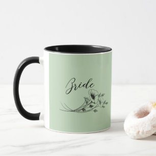 Taza Novia Flores Silvestres Sage Garabatos 