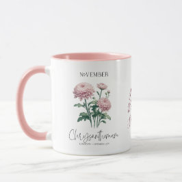 Taza Noviembre Nacimiento Mes Flor Regalo de crisantemo