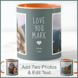 Taza Novio Esposo Foto Texto Gris C13 Aniversario