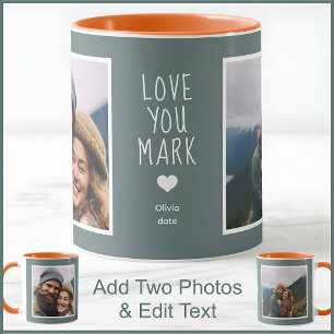Taza Novio Esposo Foto Texto Gris C13 Aniversario