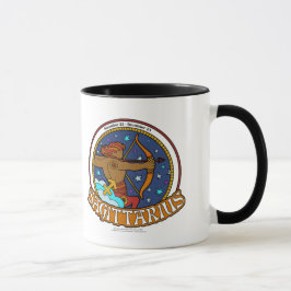 Taza NP Sagittarius Black Ringer Mug