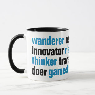 Taza Nube de etiqueta de sueño visionario de Innovator 