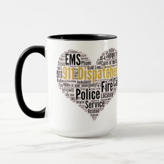 Taza Nube de Word de Dispatcher 911