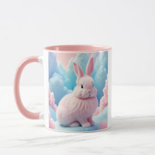 Taza Nubes de algodón de conejo rosado