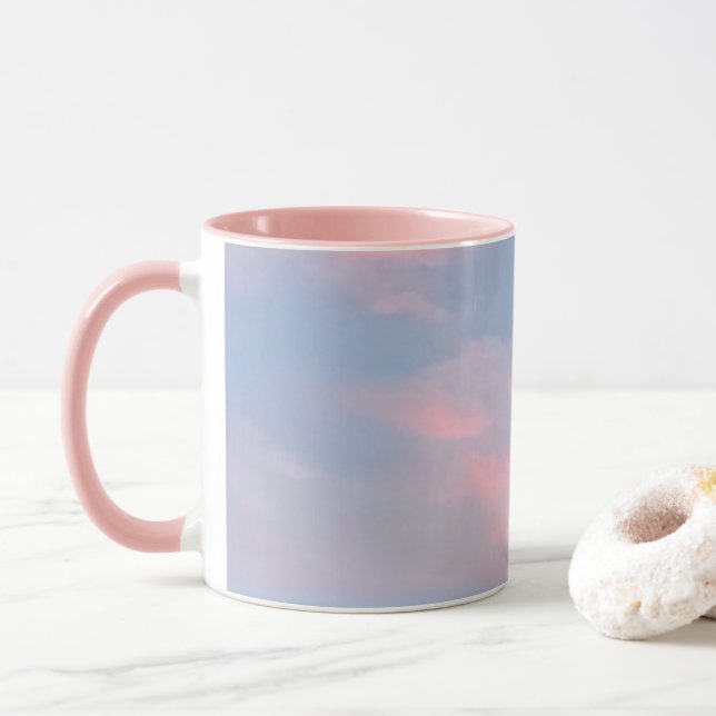 Taza Nubes rosadas de personalizable (Con donut)