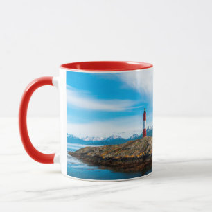 Taza Nubes sobre el faro cerca de Ushuaia, Argentina