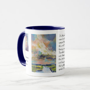 Taza Nubes sobre pintura de pantano / artista Larry Ler