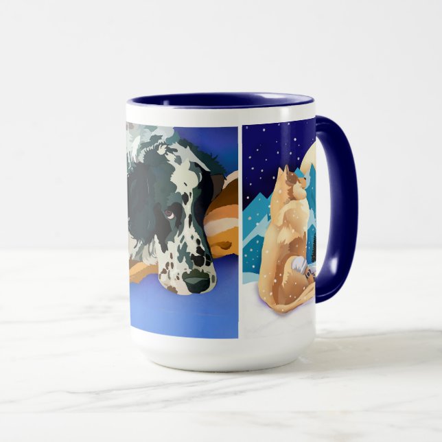 Taza NUBZ Y EL ENVASE mug con Bailey y Winston (Anverso derecho)