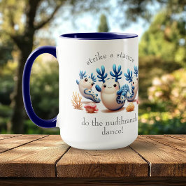 Taza Nudibranquias y corales divertidos y coloridos