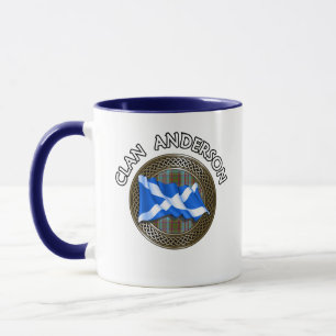 Taza Nudo de tartán y bandera del clan Anderson