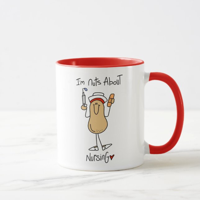 Taza Nueces sobre las camisetas y los regalos de la (Derecha)