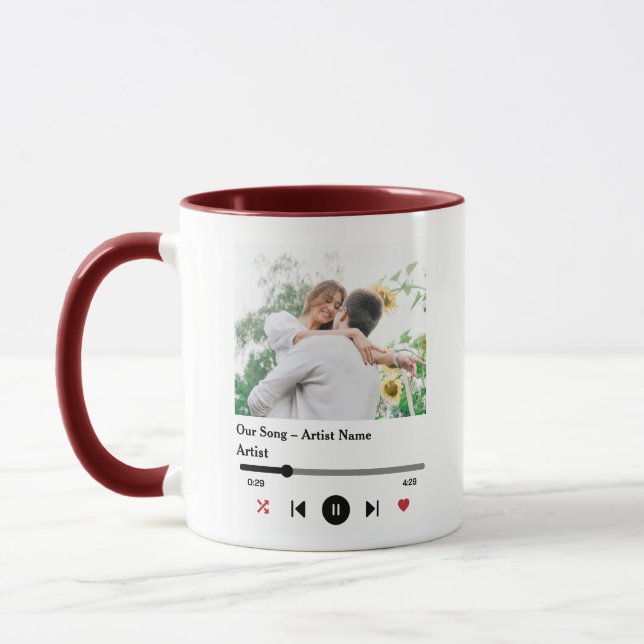 Taza Nuestra canción Personalizado 2 Fotos Mug - Regalo (Izquierda)
