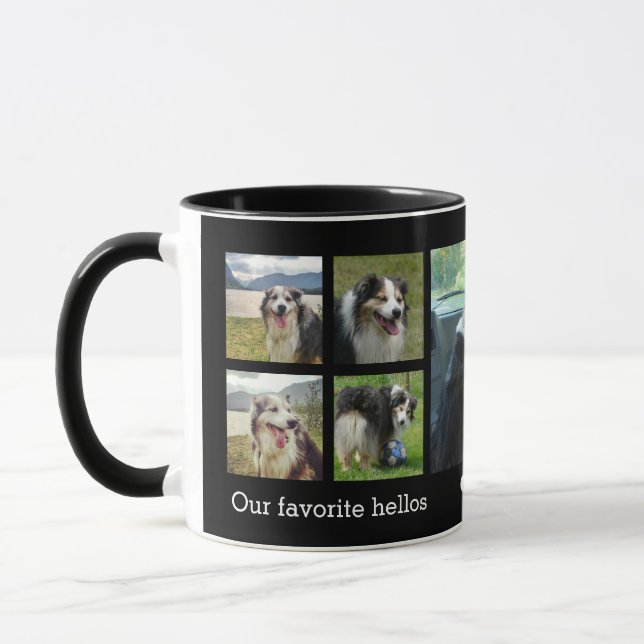Taza Nuestra foto mascota favorita de hellos y despedid (Izquierda)