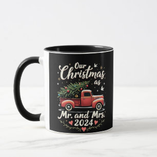 Taza Nuestra Navidad como Sr y Sra 2024 Parejas a juego