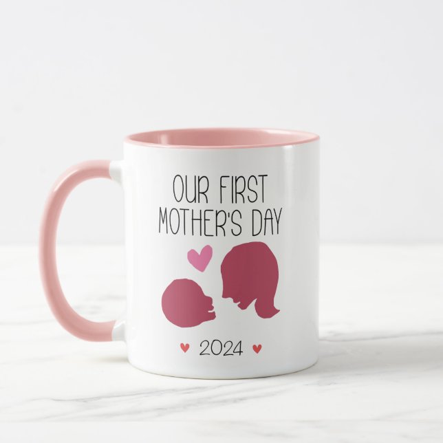 Taza Nuestra primera Día de la Madre es la primera vez  (Izquierda)