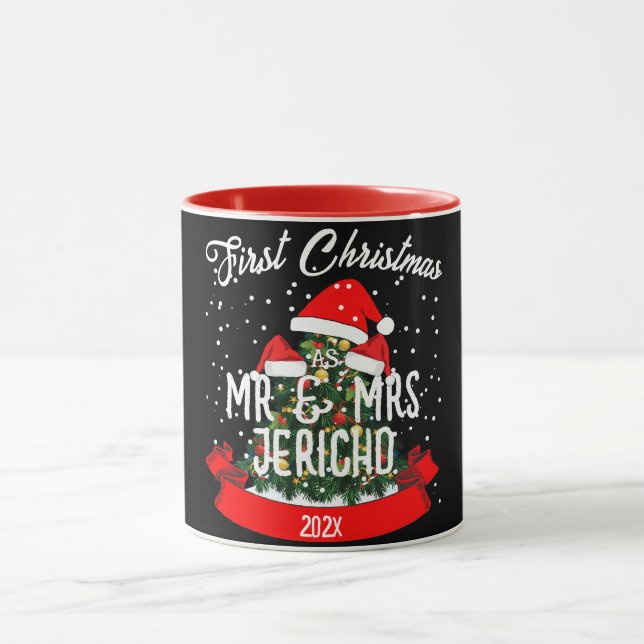 Taza Nuestra primera Navidad como Sr. y Sra. Newlyw (Centro)