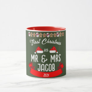Taza Nuestra primera Navidad como Sr. y Sra. Newlyw