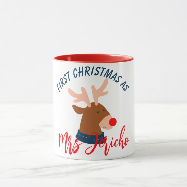 Taza Nuestra primera Navidad como Sr. y Sra. Newlyw Lat (Centro)