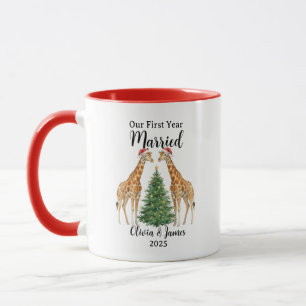 Taza Nuestra Primera Navidad de Casados Pato Personaliz