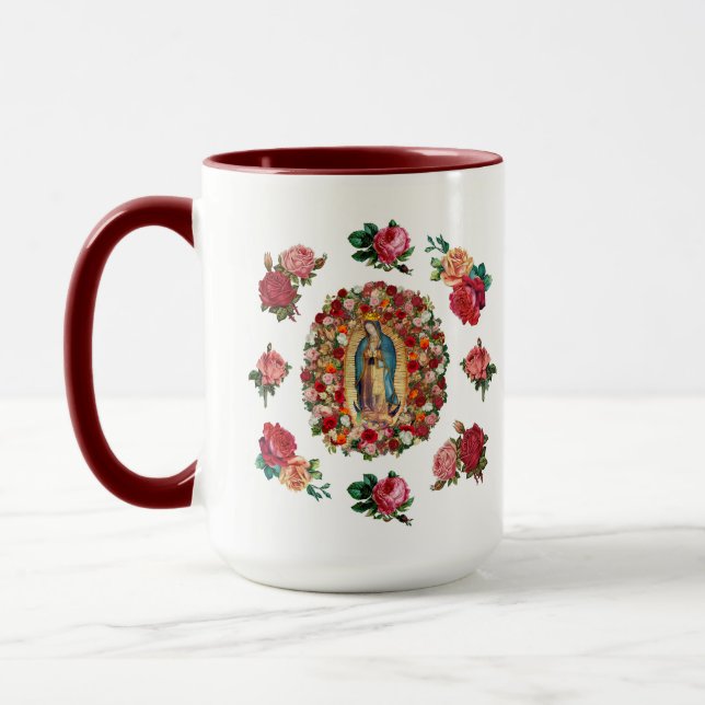 Taza Nuestra Señora de Guadalupe Rosas Potpourri (Izquierda)