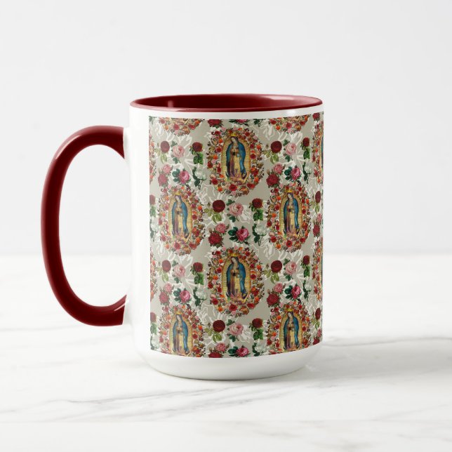 Taza Nuestra Señora Virgen de Guadalupe María Santa Cat (Izquierda)