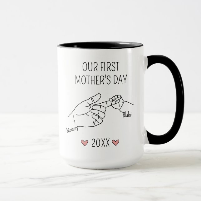 Taza Nuestro Primer Día de la Madre (Derecha)