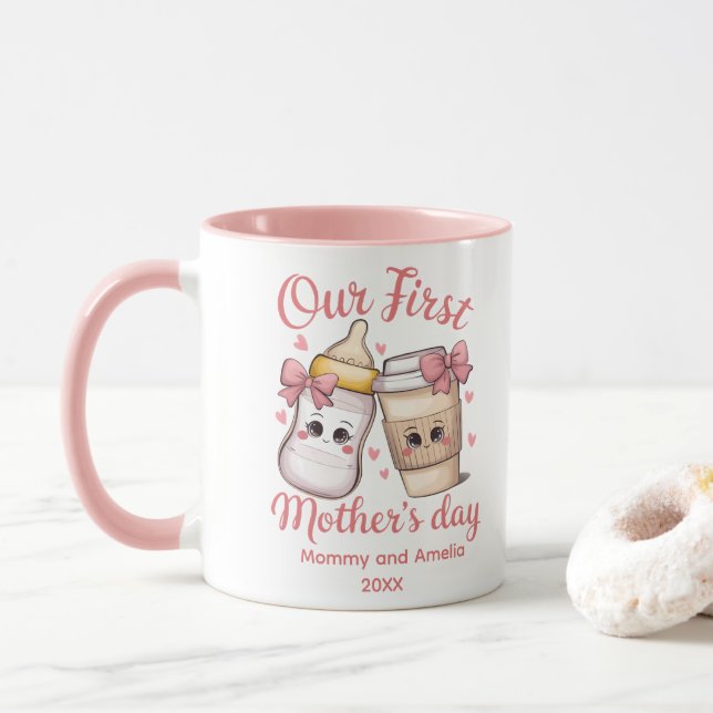 Taza Nuestro primer día de la madre (Con donut)