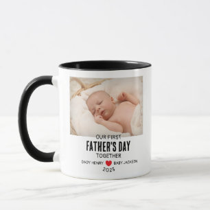 Taza Nuestro primer Día del Padre con foto personalizad