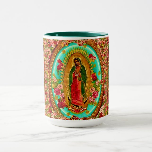 Taza Nuestro Virgen María mexicano del santo de señora (Centro)