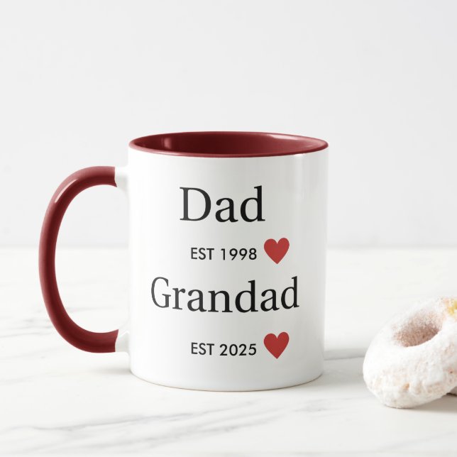 Taza Nueva abuela construyendo nuestro legado familiar (Con donut)