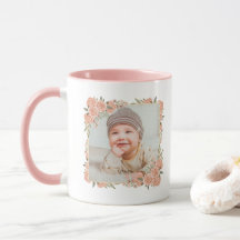 Nueva abuela Mugs Baby Photo Name Best Grandma