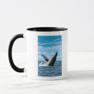 Taza Nueva escena de ballenas HampshireHumpback