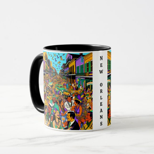 Taza Nueva Orleans, Louisiana divirtiéndose (Anverso izquierdo)