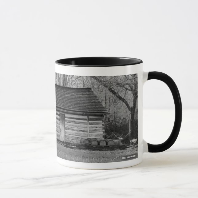 Taza Nueva Salem de Lincoln - 3 de 4 (B/W) (Derecha)