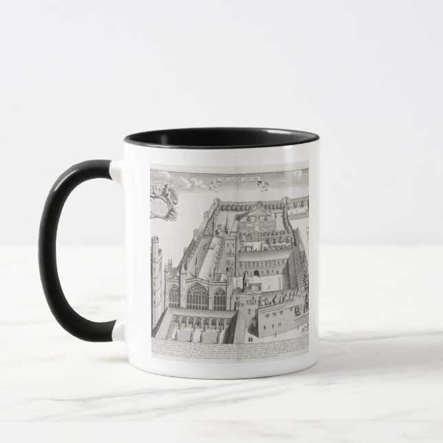 Taza Nueva universidad, Oxford, de "Oxonia Illustrata", (Izquierda)
