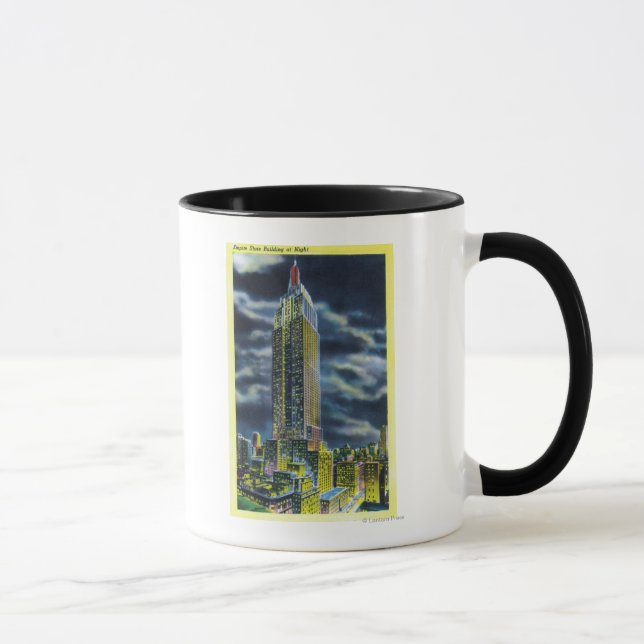 Taza Nueva York, edificio del Empire State de noche (Derecha)