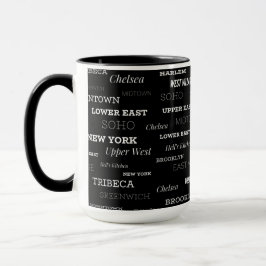 Taza Nueva York en blanco y negro